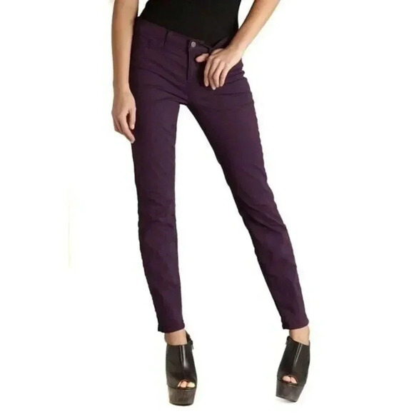J Brand Skinny Leg Aubergine Purple Low Rise Skinny Jeans 25 - Picture 1 of 4